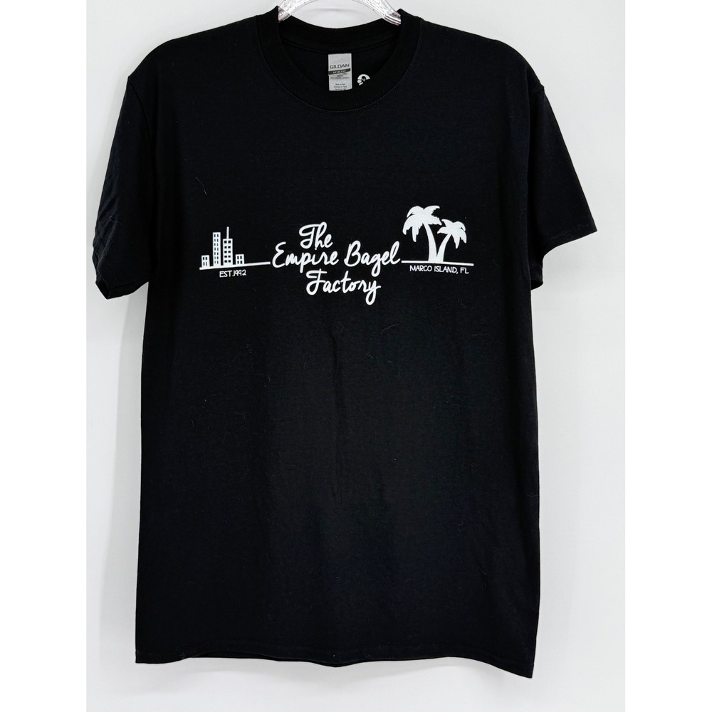 Gildan DryBlend The Empire Bagel Factory Marco Island FL Black Graphic Tee Sz M